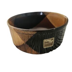 Vintage Pottery Craft Bowl Made in USA 513 Brown MCM Dish